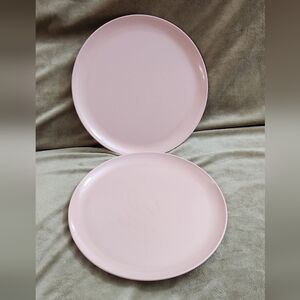Vintage 2 WINDSOR MELMAC 10" Dinner Plates - Pink